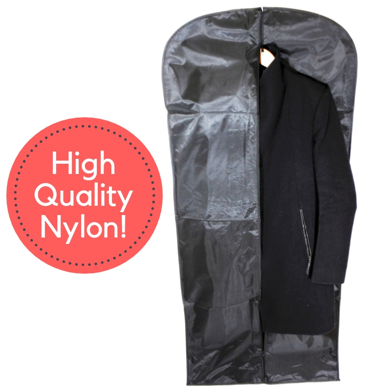 54" Heavy Duty Suit Cover Waterproof Travel Zipped Nylon Garment